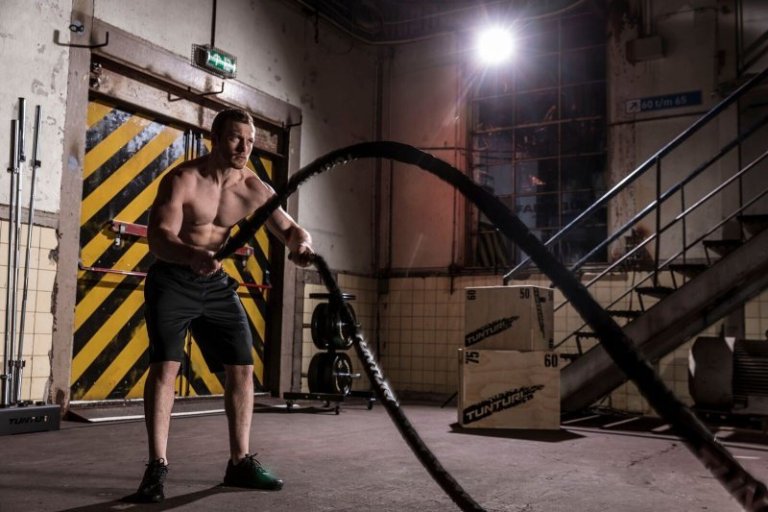 Posilovací lano Tunturi Battle Rope Pro v obalu 10 m