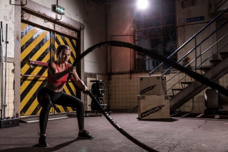 Posilovací lano Tunturi Battle Rope Pro v obalu 10 m