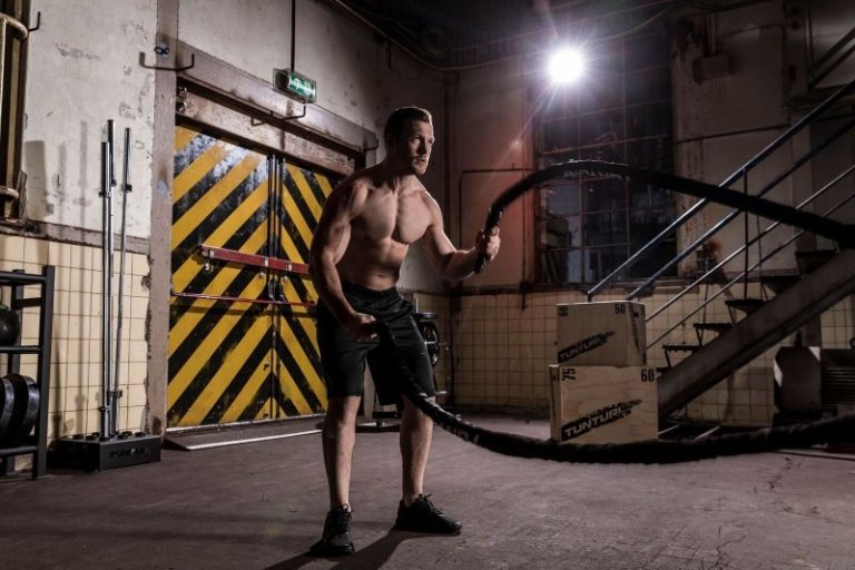 Posilovací lano Tunturi Battle Rope Pro v obalu 10 m