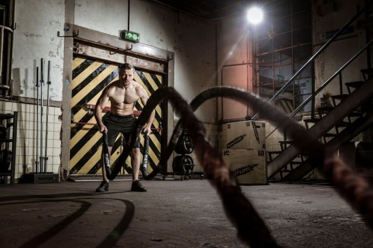 Posilovací lano Tunturi Battle Rope Pro v obalu 10 m