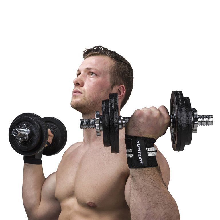 Bandáže zápěstí Tunturi Wrist Wraps pár - černá/bílá