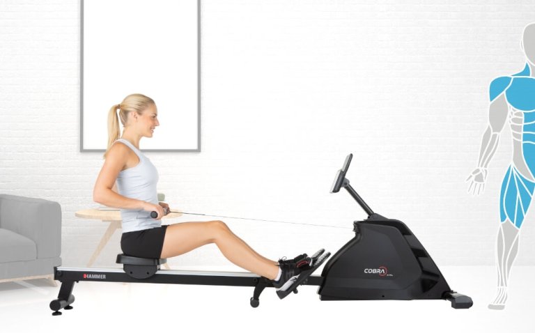 Veslovací trenažér Hammer Rower Cobra XTR Plus II - černá/šedá