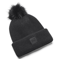 Шапка Under Armour UA Halftime Ribbed Pom W - чорна
