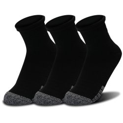 Шкарпетки Under Armour UA Heatgear Quarter 3pk U Socks - чорні