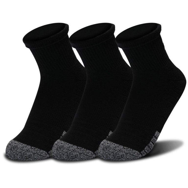Шкарпетки Under Armour UA Heatgear Quarter 3pk U Socks - чорні