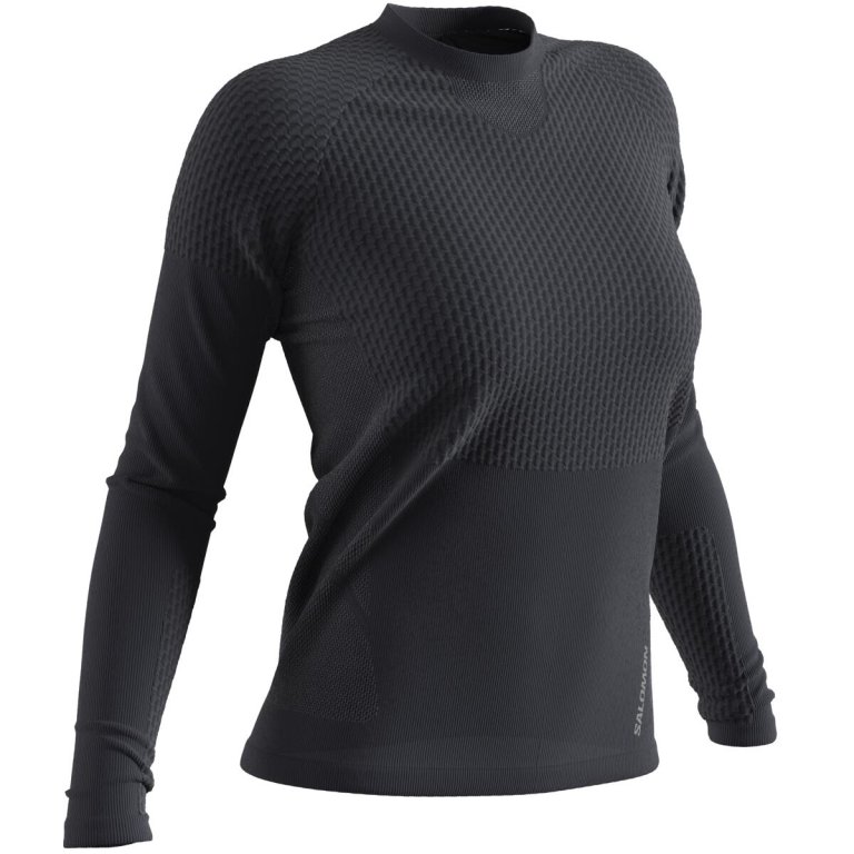 Tričko Salomon Sense LS Tee W - černá