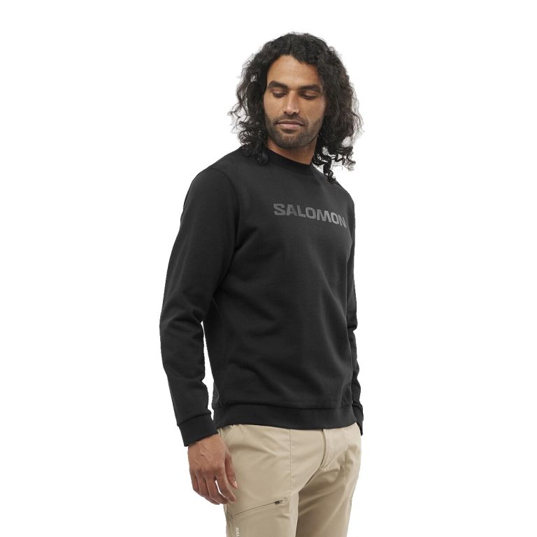 Кофта Salomon Outlife Logo Winter Crew Sweatshirt - чорна