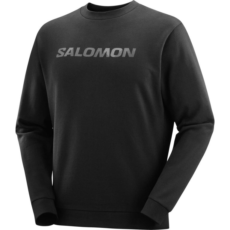 Кофта Salomon Outlife Logo Winter Crew Sweatshirt - чорна