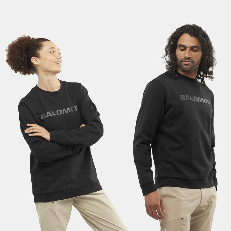 Кофта Salomon Outlife Logo Winter Crew Sweatshirt - чорна
