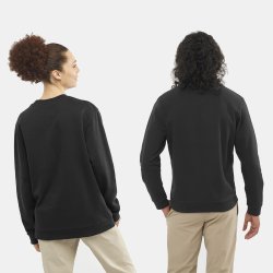 Кофта Salomon Outlife Logo Winter Crew Sweatshirt - чорна
