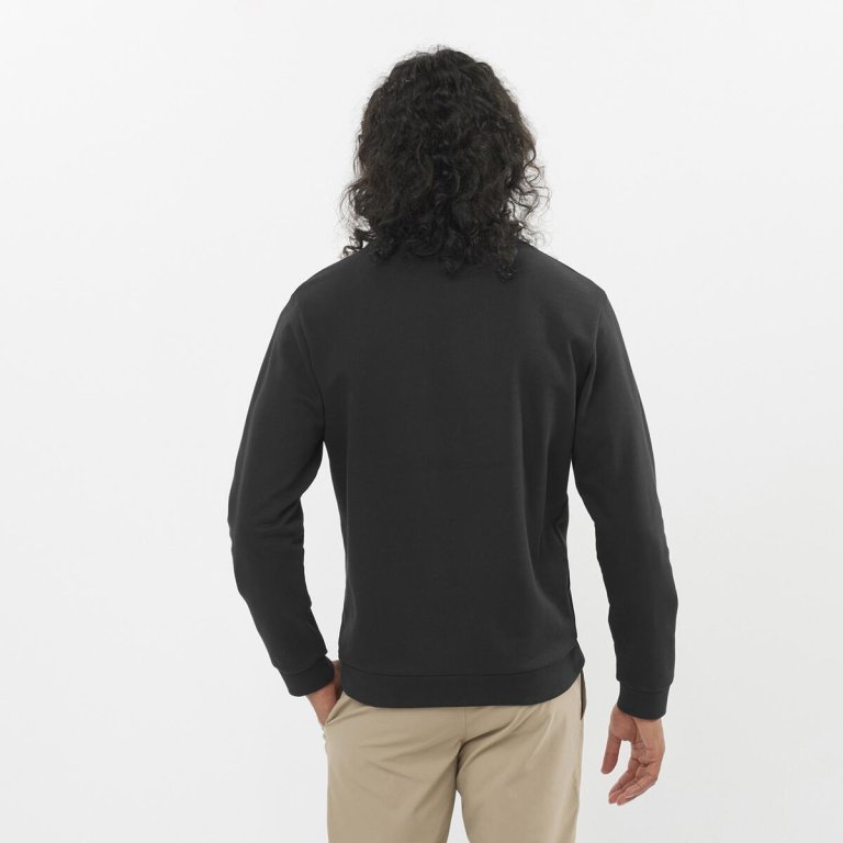 Кофта Salomon Outlife Logo Winter Crew Sweatshirt - чорна