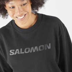 Кофта Salomon Outlife Logo Winter Crew Sweatshirt - чорна