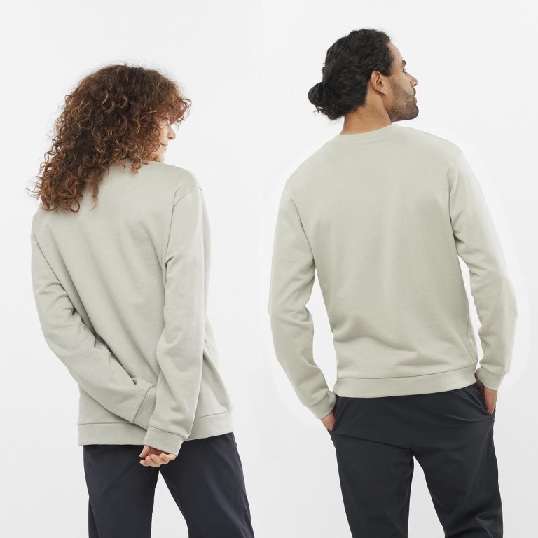 Кофта Salomon Outlife Logo Winter Crew Sweatshirt - бежева